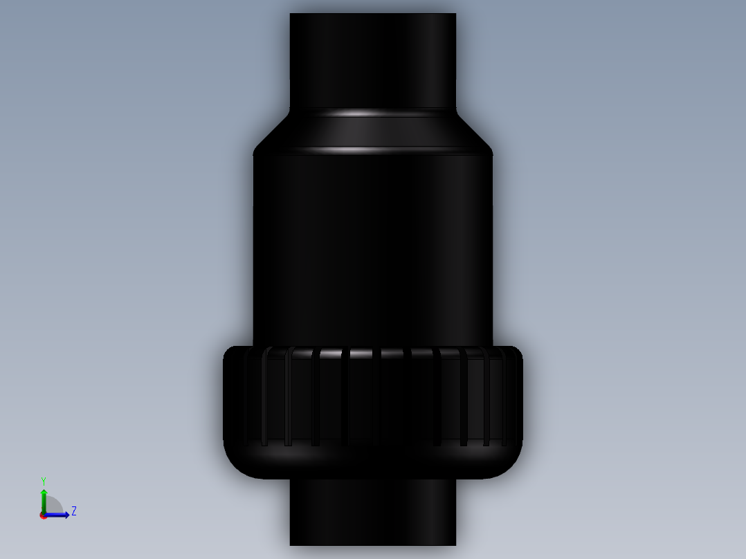 单由令止回阀(Clack Valve)左视图