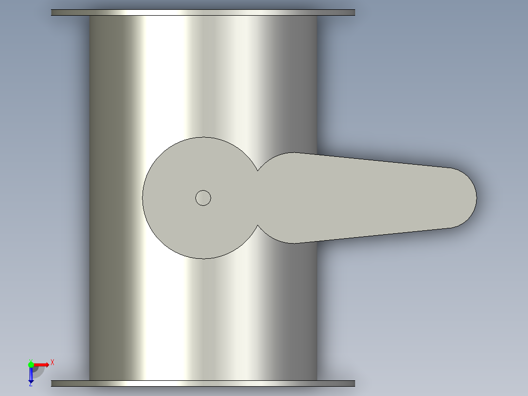 不锈钢手动风阀80俯视图