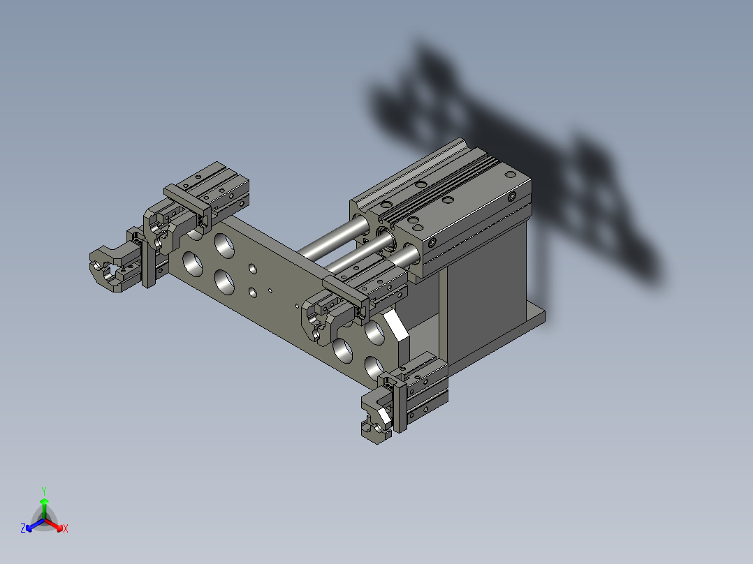 转移气缸组件正等轴测图