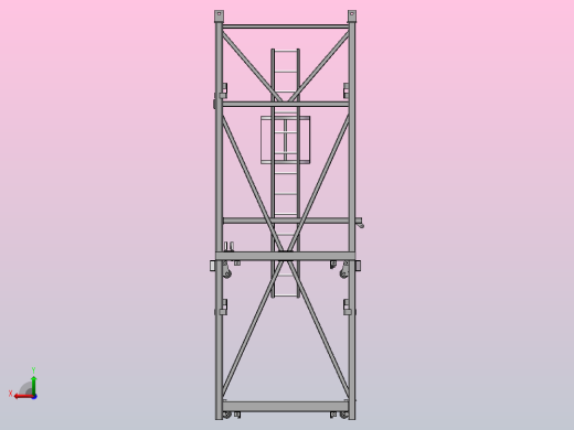 塔式起重机爬升架后视缩略图