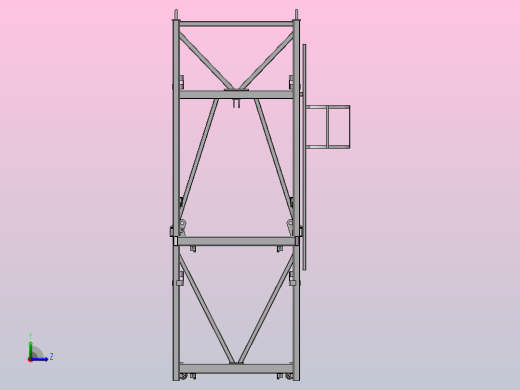 塔式起重机爬升架左视缩略图