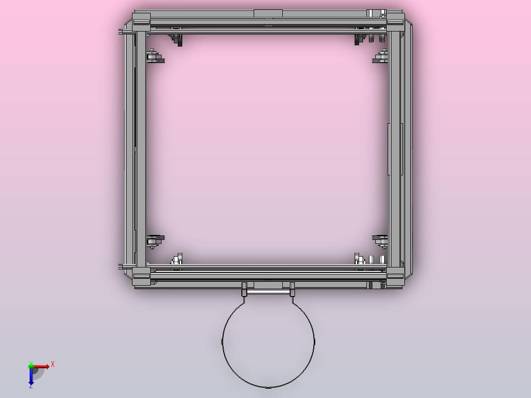 塔式起重机爬升架俯视图