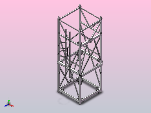 塔式起重机爬升架正等轴测缩略图