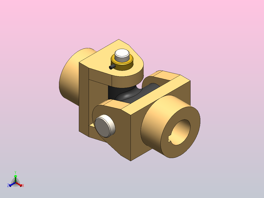 万向接头(也称为万向联轴器或U形接头)是连接刚性轴的接头或联轴器正等轴测图