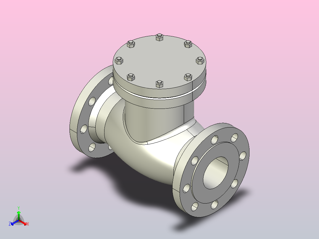 H44H旋启式止回阀[65]主视图