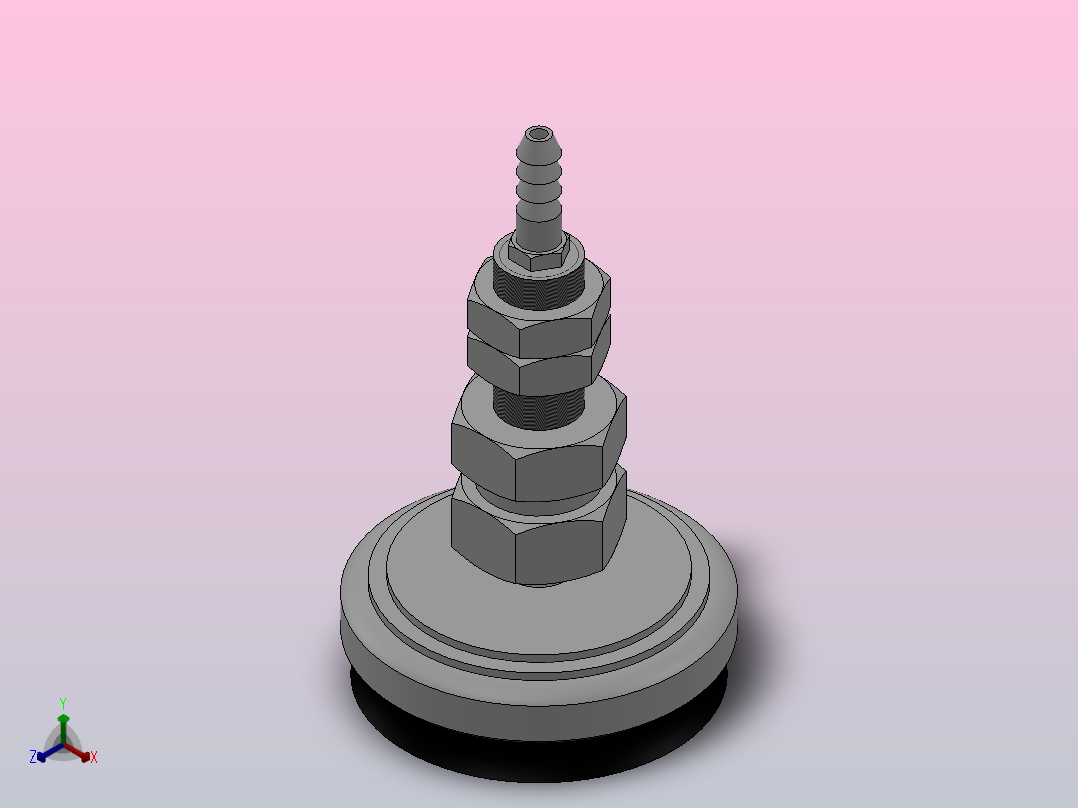 PUTKB 20~35摇摆型真空吸盘[PUTKB-35-S]主视图