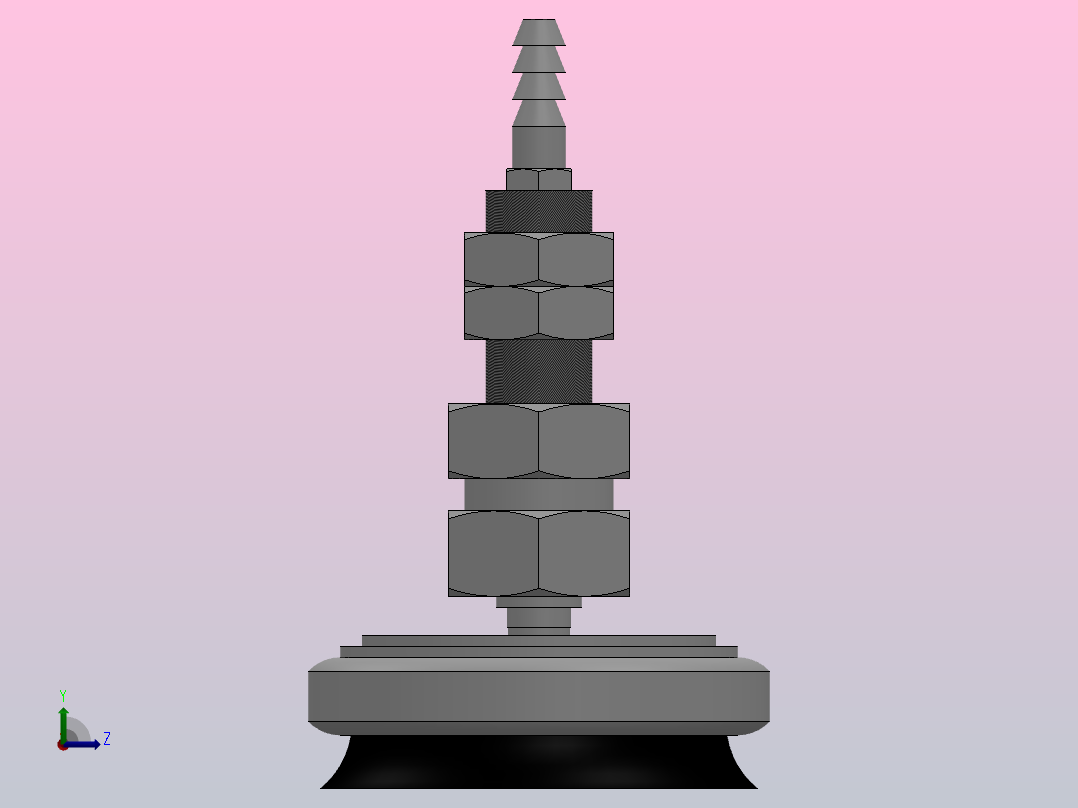 PUTKB 20~35摇摆型真空吸盘[PUTKB-35-S]左视图