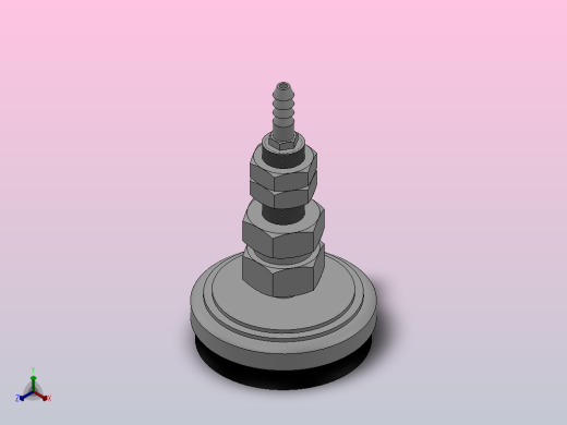 PUTKB 20~35摇摆型真空吸盘[PUTKB-35-S]正等轴测缩略图