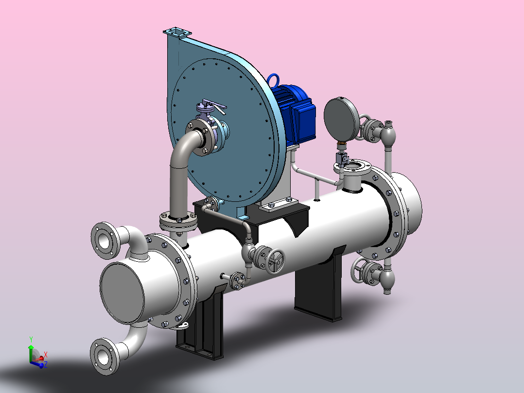 腺蒸汽冷凝器主视图
