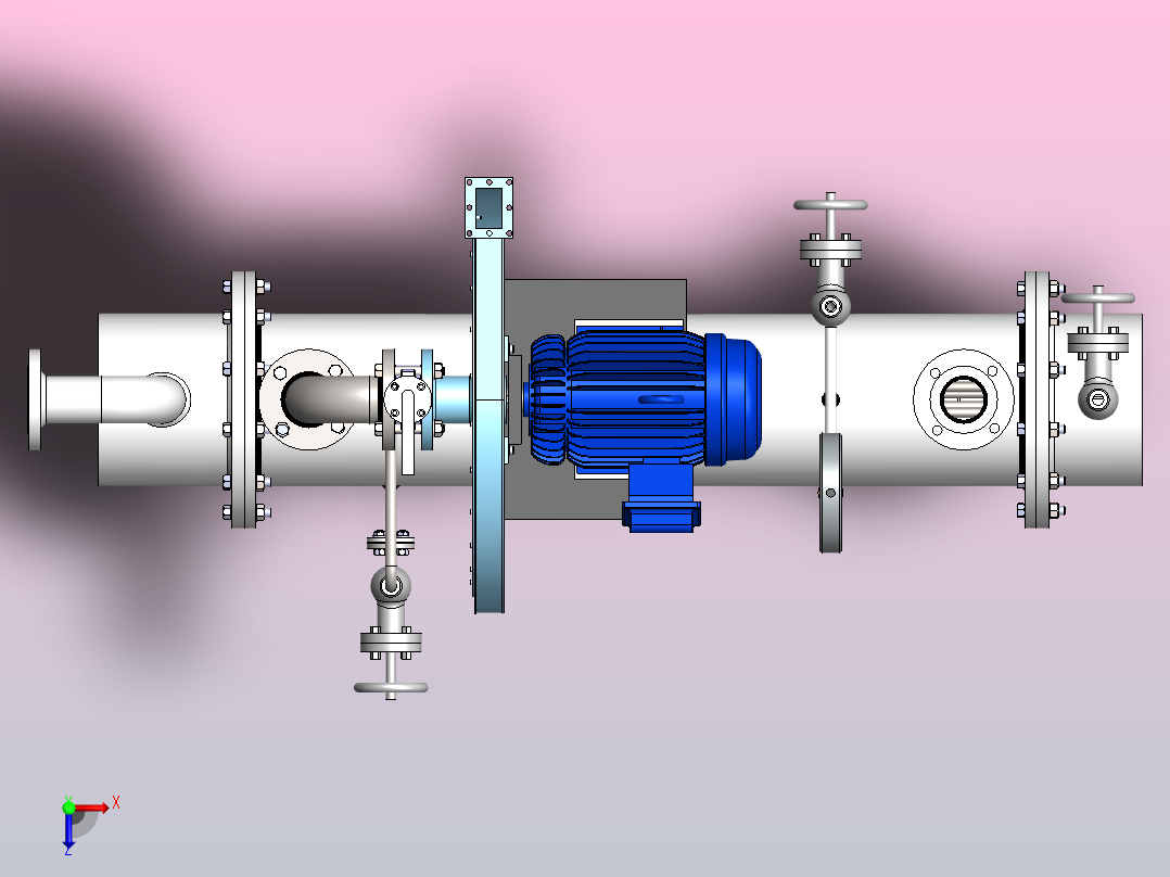 腺蒸汽冷凝器俯视图