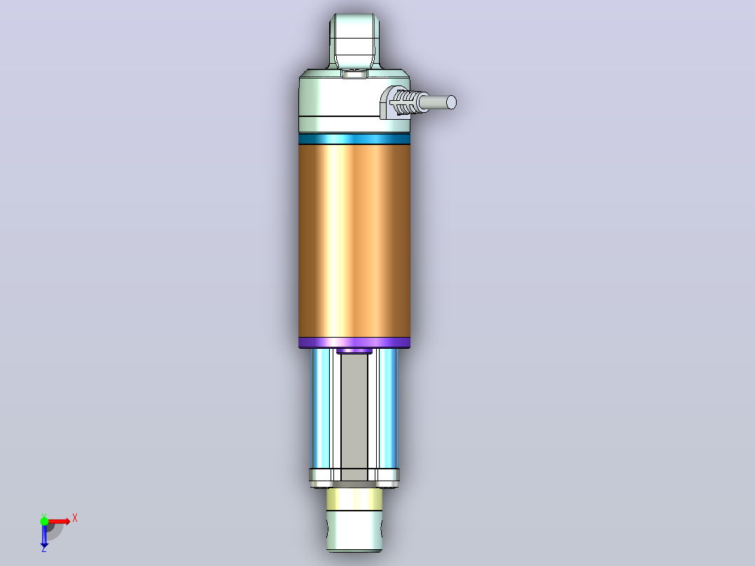 电动推杆2000N(ZJWSN-A1)[ZJWSN-A1-S70]俯视图
