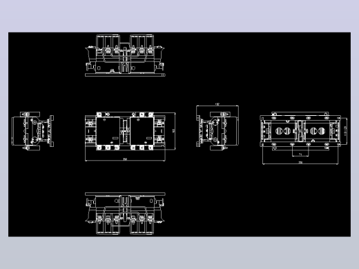 NC2-115Ns 3P交流接触器外形安装尺寸图202412