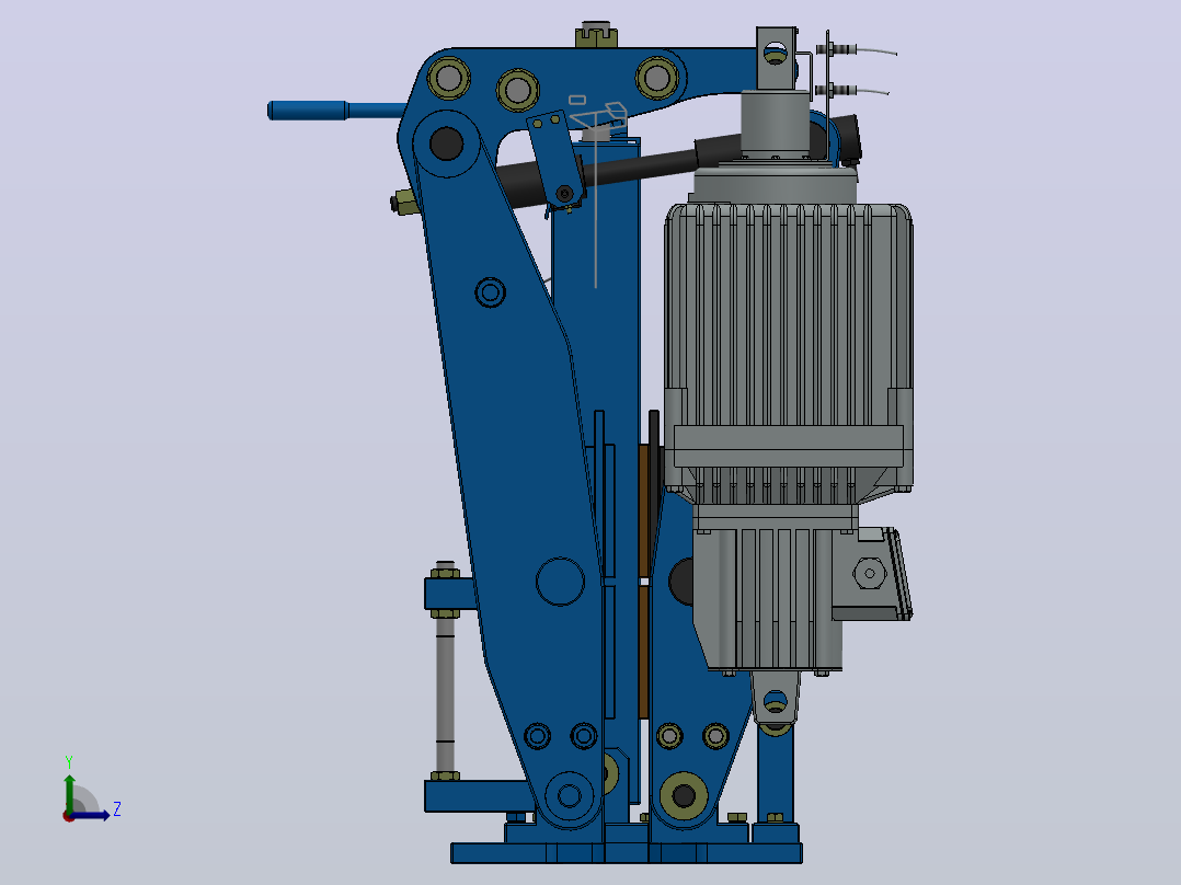 YP41系列电力液压盘式制动器YP41-4500-1250×30-ⅠA-CL.RL.WL.HL左视图
