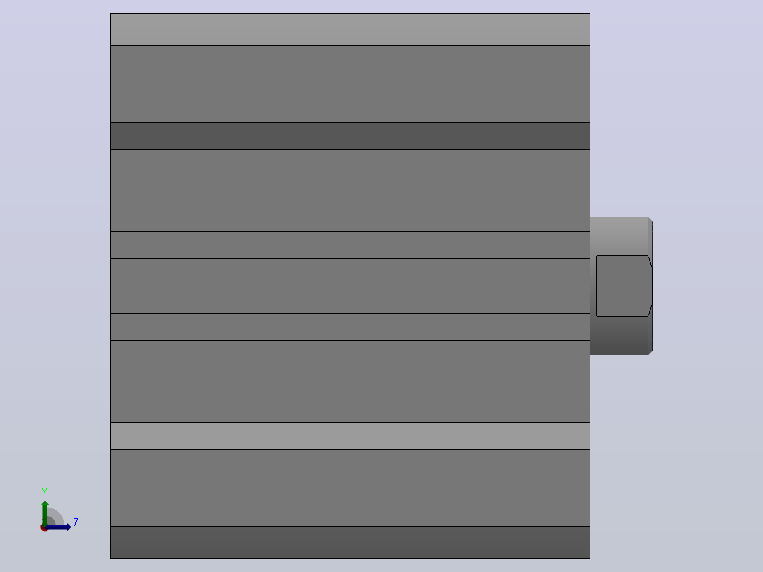 双作用气缸（QCQ2系列 ）[QCQ2B100-50]左视图