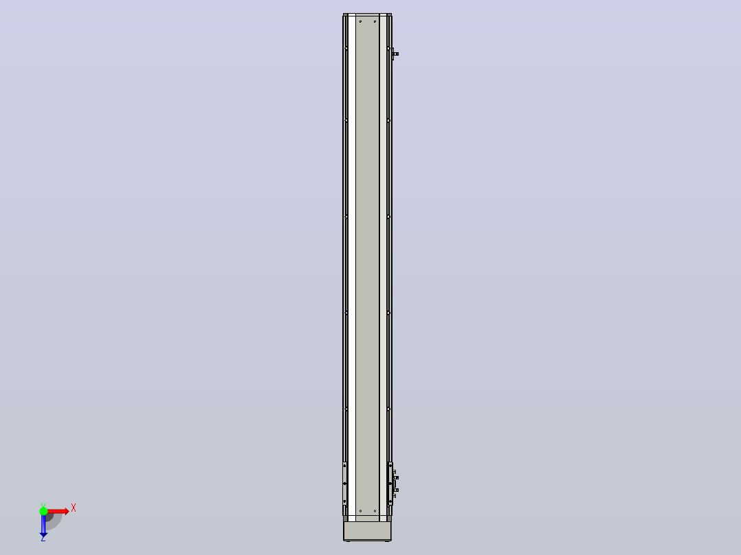 SYS12-850-BM-200W滚珠花健、支撑座、滚珠丝杠、交叉导轨、直线模组.STEP俯视图