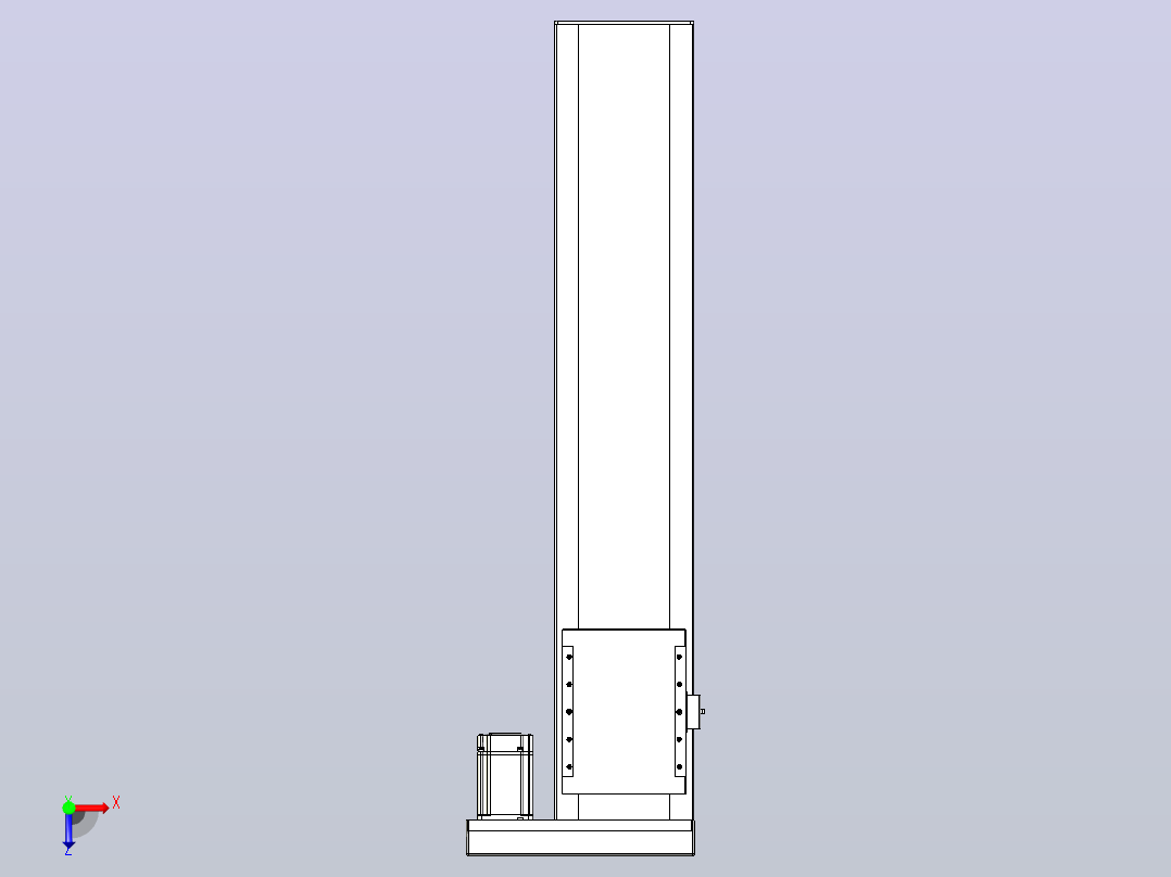 滚珠丝杠直线轴带导轨全封闭TPA-HCR-202D-2510C-L850-ML-Y-P75-N3俯视图