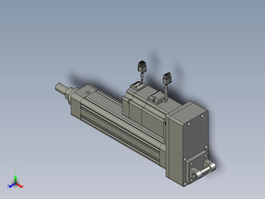 轻载电动缸TPA-ESR50-1610C-L150-MR-CB-W-P40-C3主视图