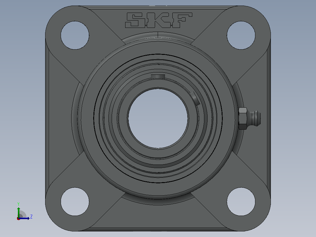 UCF SKF 205轴承座左视图