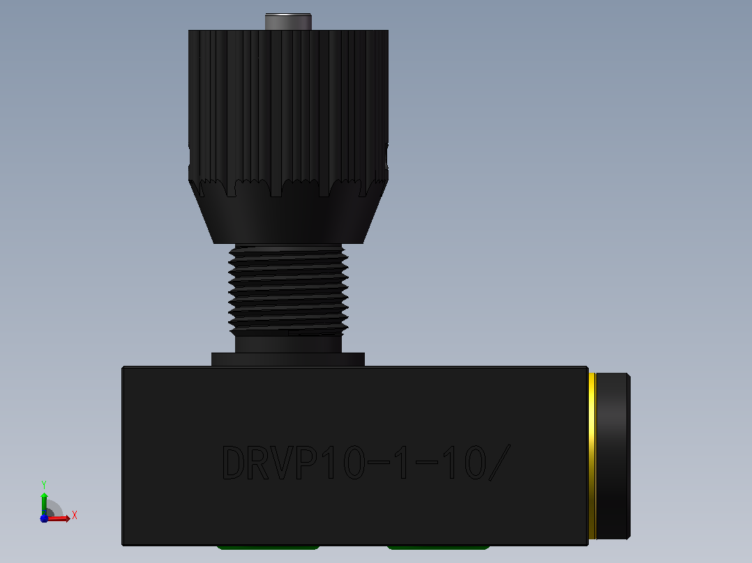 DRVP10 单向节流截止阀前视图