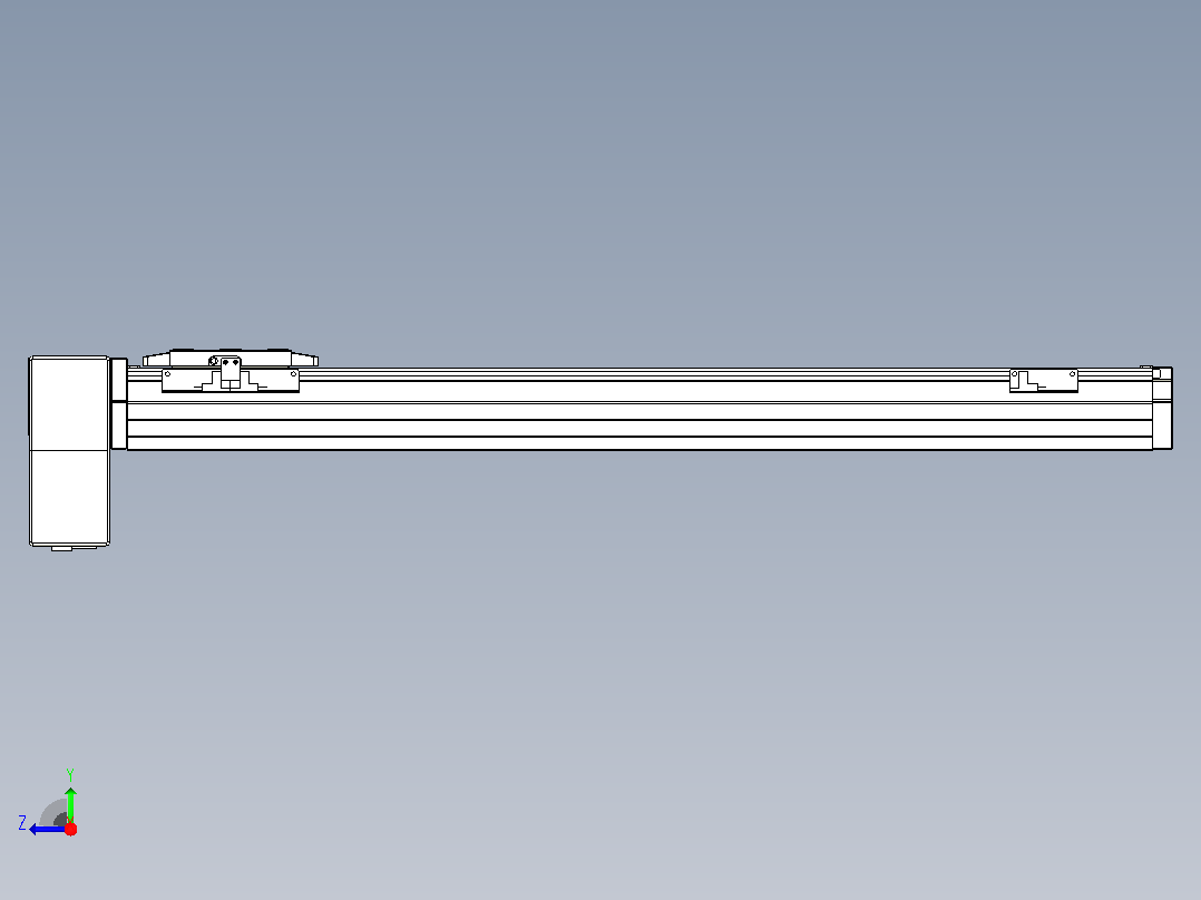 机器人皮带驱动直线轴TPA-GCB-80-P60-L600-RP-M20-N3右视图