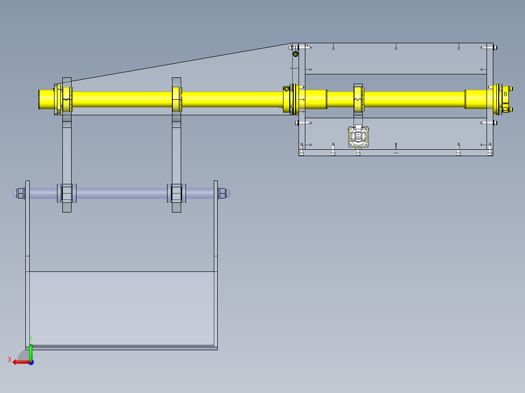 悬吊机构后视图