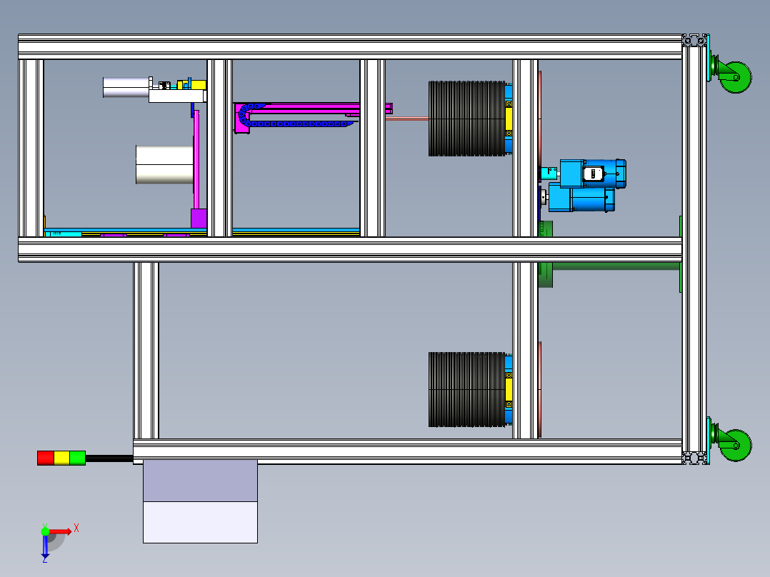 油封自动喷蜡设备俯视图