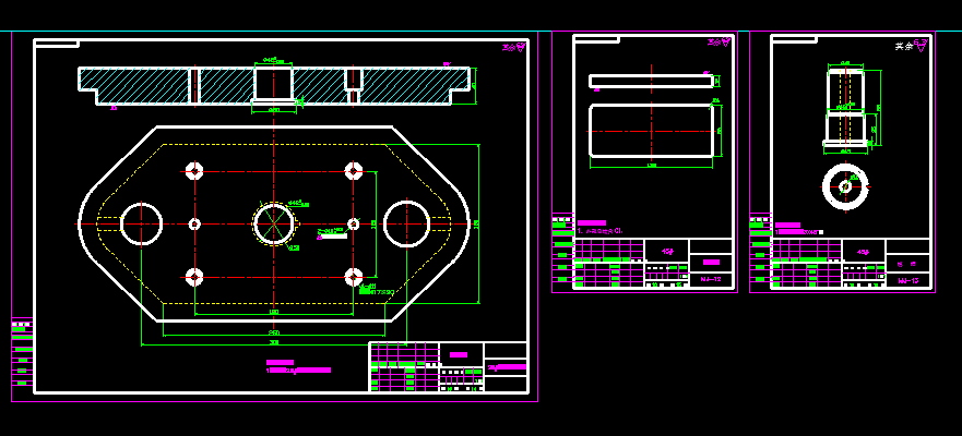 PROE-T形板复合冲压模具设计