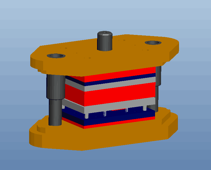 PROE-T形板复合冲压模具设计