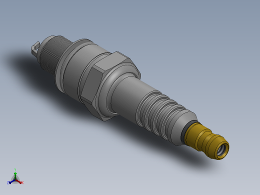 solidworks tu17vrm铱金火花塞正等轴测缩略图