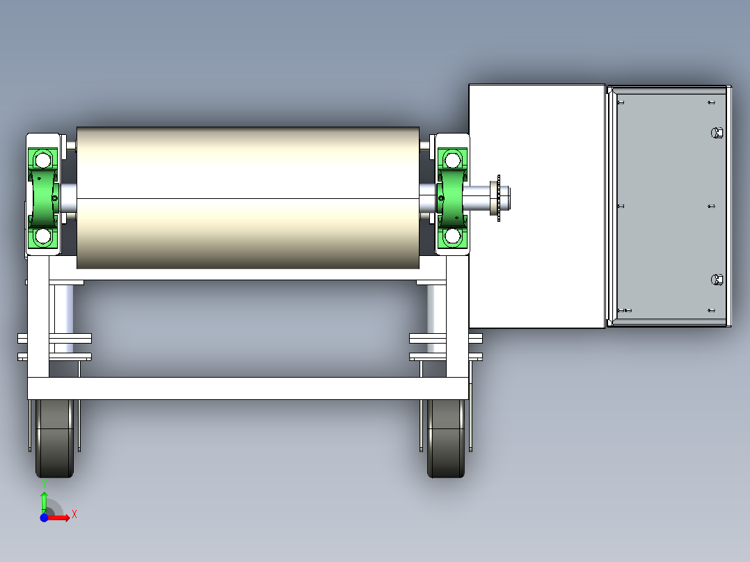 水平输送带前视图