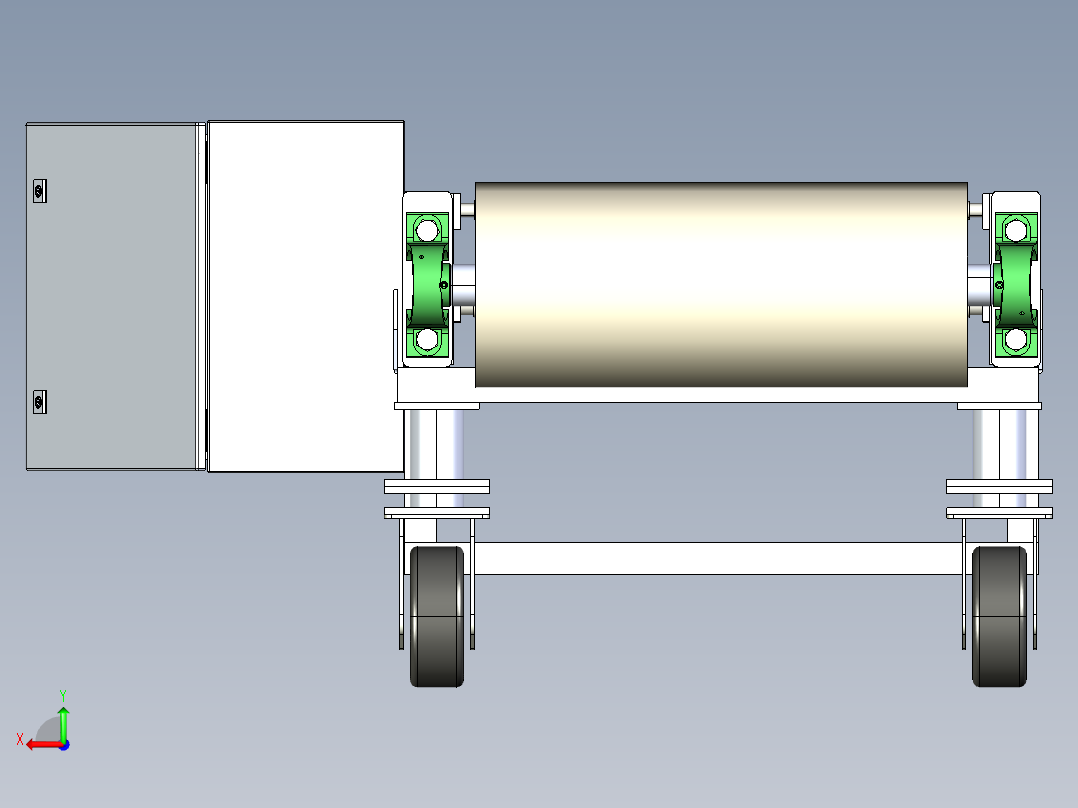 水平输送带后视图