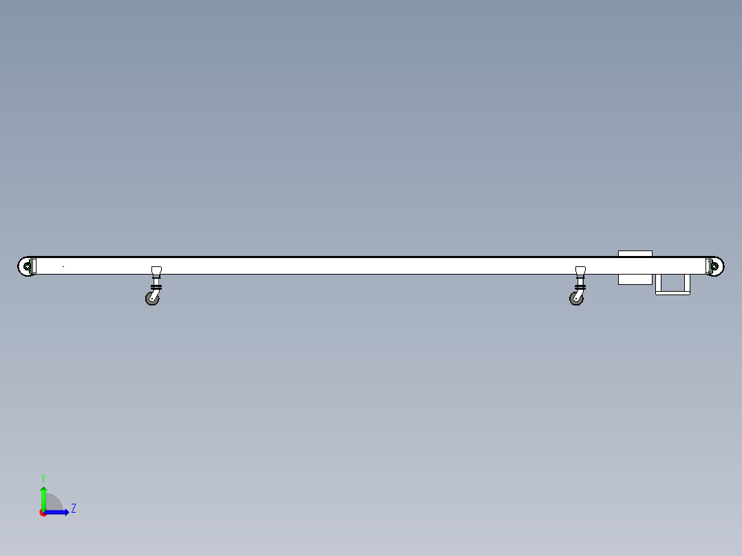 水平输送带左视图