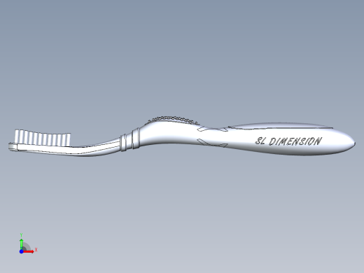 牙刷3D前视缩略图