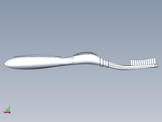 牙刷3D后视缩略图