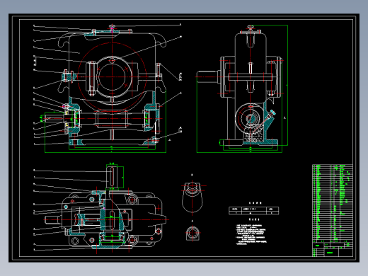 蜗轮蜗杆减速器设计 包含CAD图纸说明文档参考资料