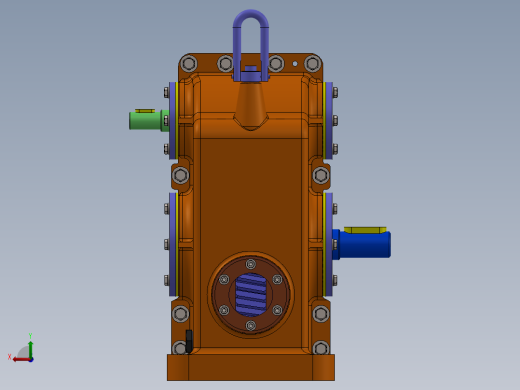 P3.3KW斜齿减速器减速箱3D数模图纸 Solidworks设计后视缩略图