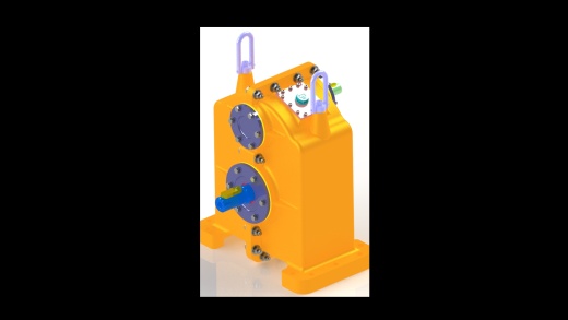 P3.3KW斜齿减速器减速箱3D数模图纸 Solidworks设计缩略图