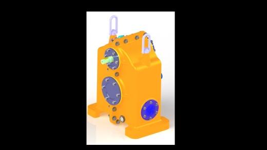 P3.3KW斜齿减速器减速箱3D数模图纸 Solidworks设计缩略图