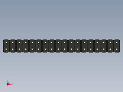 彩色公头100mil（2.54mm）系列-DS1021_black_2x18p_100mil_Type1_rev1.0前视缩略图