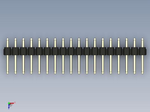 彩色公头100mil（2.54mm）系列-DS1021_black_2x18p_100mil_Type1_rev1.0俯视缩略图