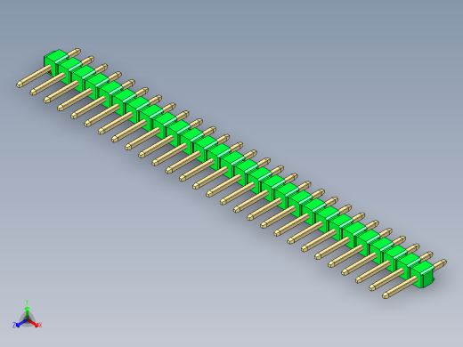 彩色公头100mil（2.54mm）系列-DS1021_green_1x28p_100mil_Type1_rev1.0