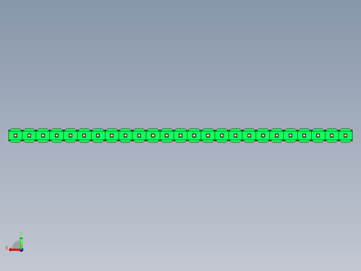 彩色公头100mil（2.54mm）系列-DS1021_green_1x25p_100mil_Type1_rev1.0后视缩略图