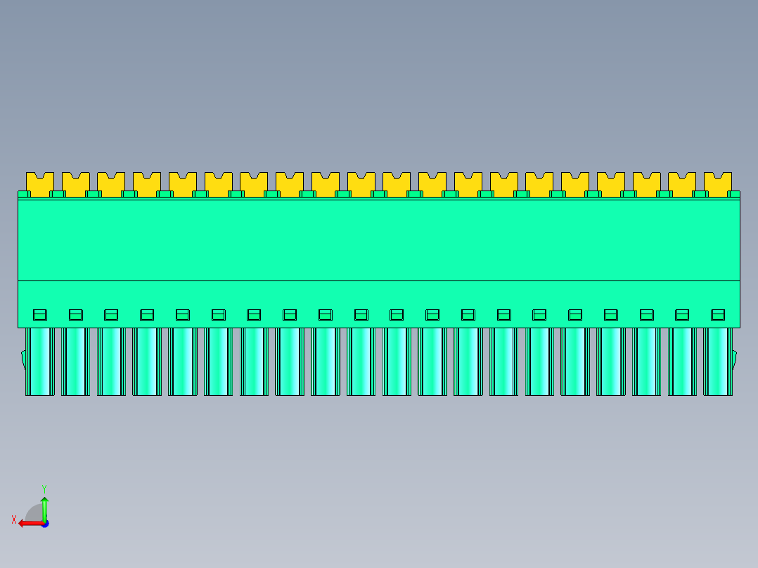 DEGSON 15EDG 系列 3.5mm 插拔式接线端子 FullPack-15EDGKN-3.5-20P-14-00AH后视图