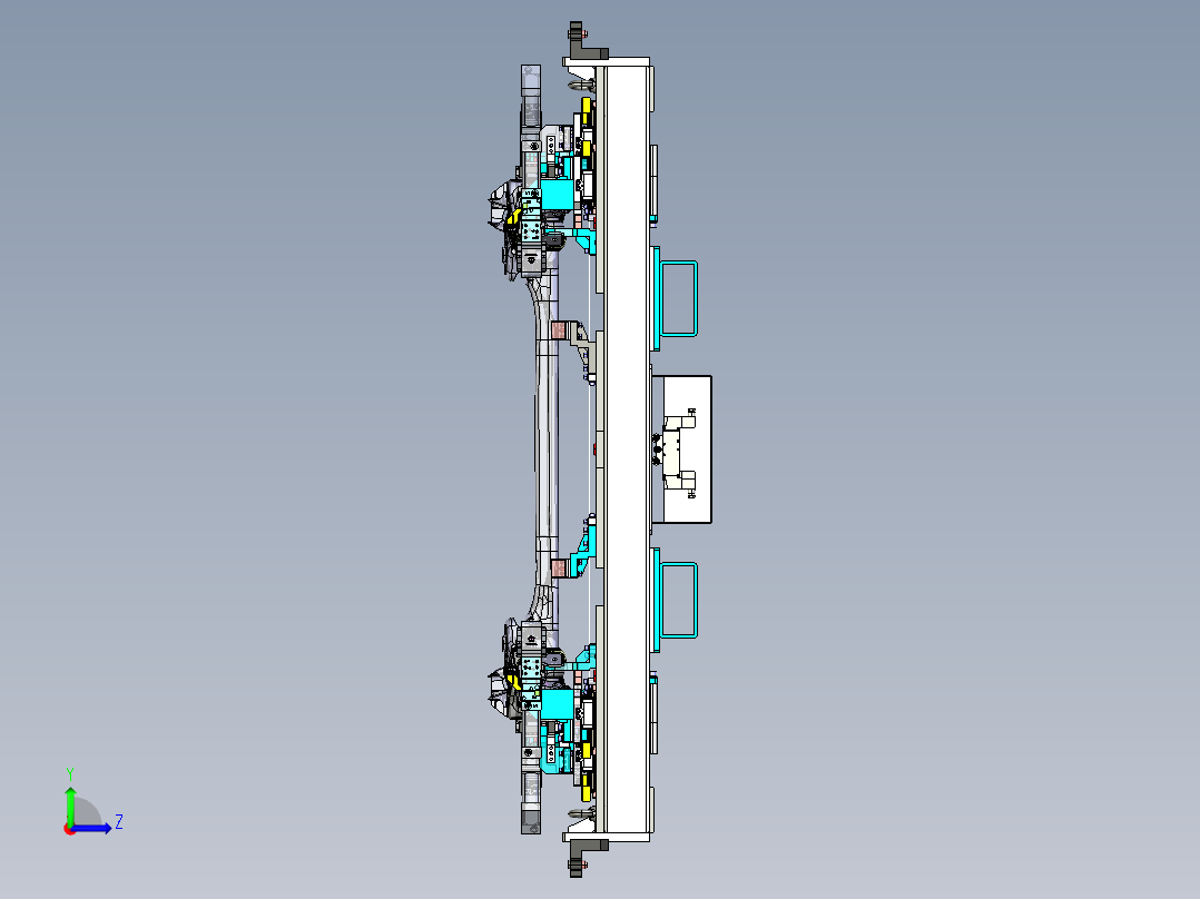 机器人车桥焊接抓具模型左视图