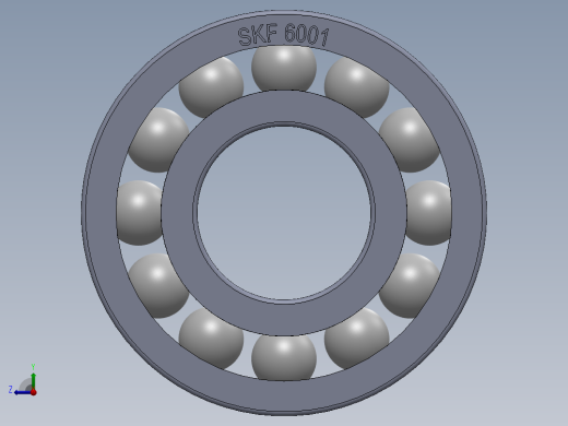 滚珠轴承-SKF BALL BEARING 6001 12x28x8右视缩略图