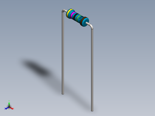 电容器 二极管 电阻器-Resistor 47M Ohm Blue正等轴测缩略图