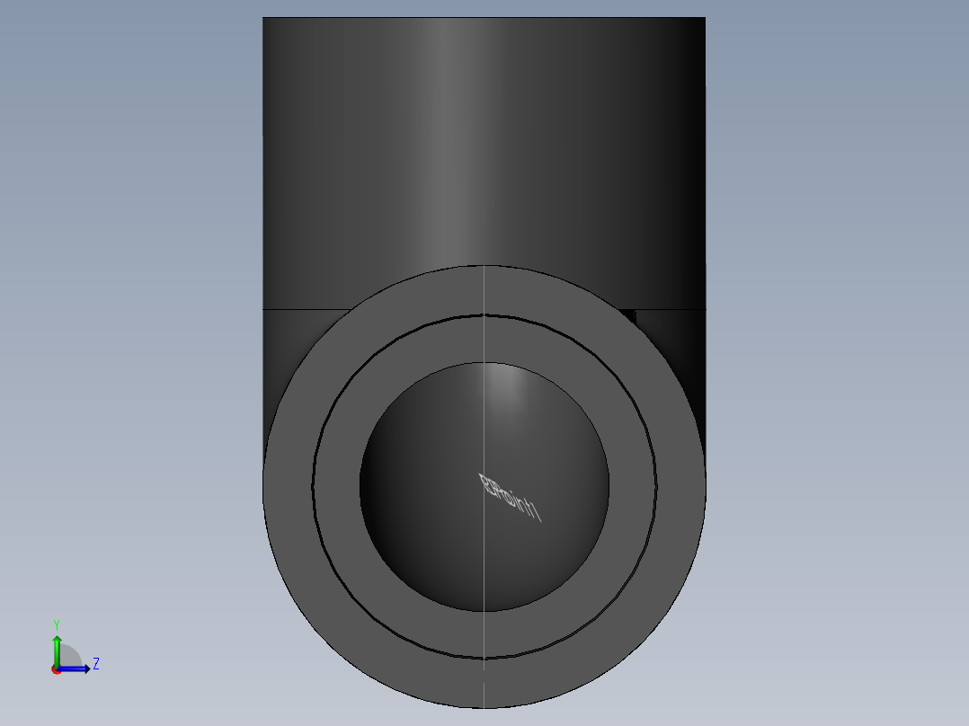 PVC管件-1in PVC Elbow前视图