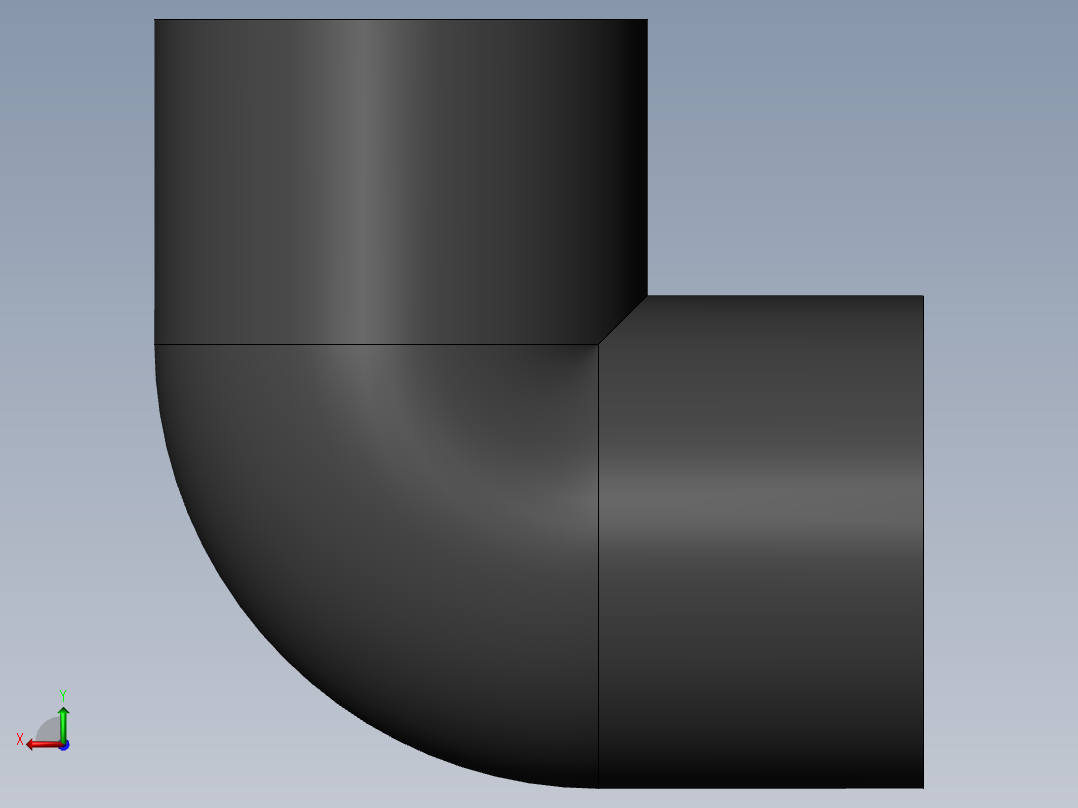 PVC管件-1in PVC Elbow左视图