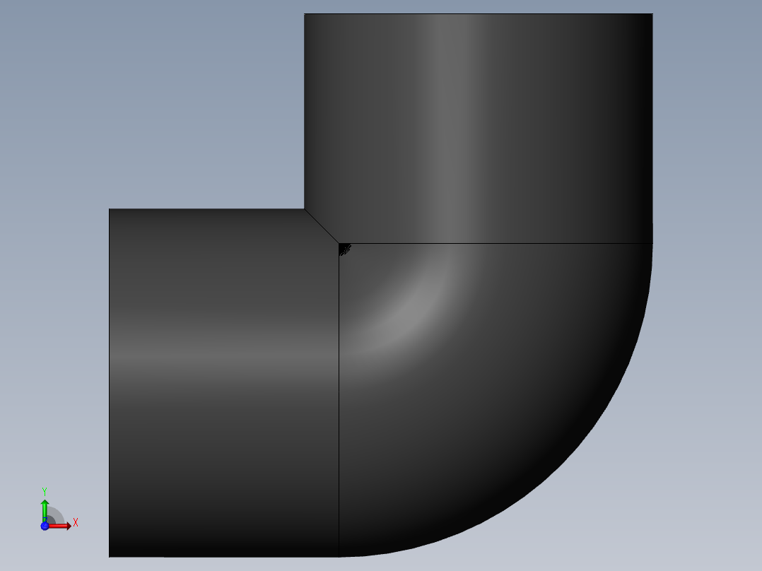 PVC管件-1in PVC Elbow右视图