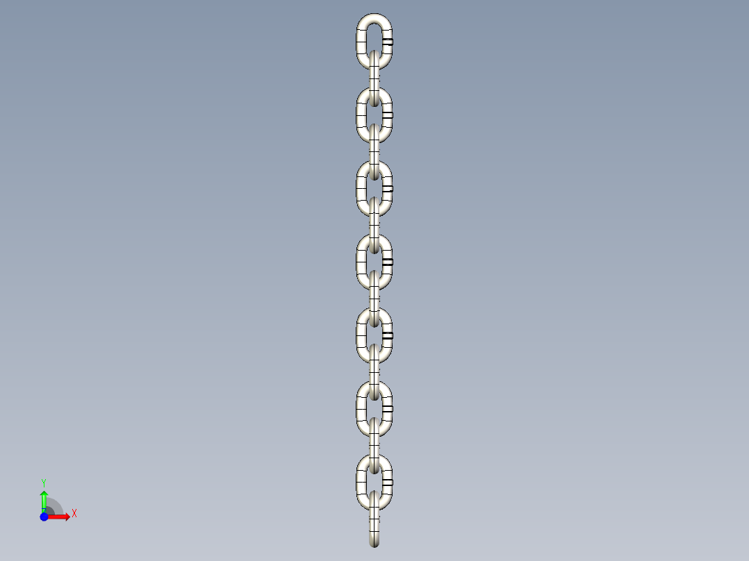 紧固件-STEP 0.3750 Chain Links前视图